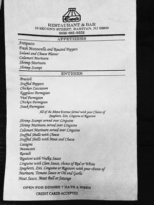 Menu photo 8 Espo's Raritan, NJ