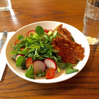 Colina Cuervo - Watercress & Avocado Salad w/ Chicken - radish, blistered cherry tomatoes, lemon garlic vinaigrette - Cafes Near Me - Brooklyn, New York Colina Cuervo - Watercress & Avocado Salad w/ Chicken - radish, blistered cherry tomatoes, lemon garlic vinaigrette - Cafes Near Me - Brooklyn, New York