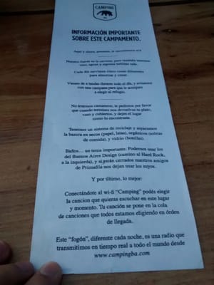 Menu photo 4 Camping Buenos Aires, C