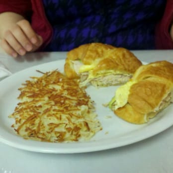 Angel's Restaurant - Croissant sandwich of eggs, cheese, avocado, and turkey with a side of perfect hash browns - Mexican Near Me - Richmond, California Angel's Restaurant - Croissant sandwich of eggs, cheese, avocado, and turkey with a side of perfect hash browns - Mexican Near Me - Richmond, California