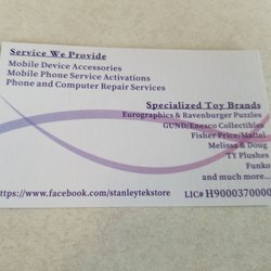 Stanley Tek - New business card details [back]