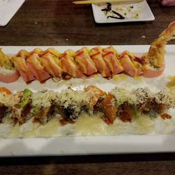Ang's Sushi Bistro - The Tokyo story roll on top and the OMG roll on the bottom. Both tasted great. But the OMG was better. - Japanese Near Me - Chesapeake, Virginia Ang's Sushi Bistro - The Tokyo story roll on top and the OMG roll on the bottom. Both tasted great. But the OMG was better. - Japanese Near Me - Chesapeake, Virginia