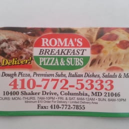 Roma's Magnet Business Card Roma's Magnet Business Card