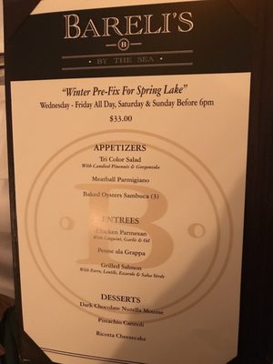 Menu photo 6 Amelia’s By the Sea Spring Lake, NJ