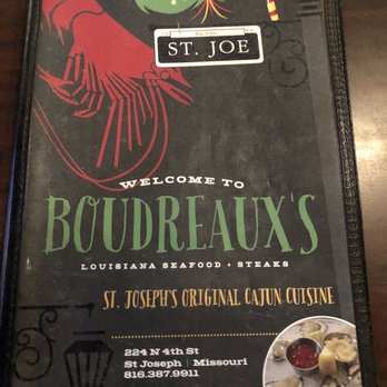Boudreaux's - Menu cover - Cajun/Creole Near Me - Saint Joseph, Missouri