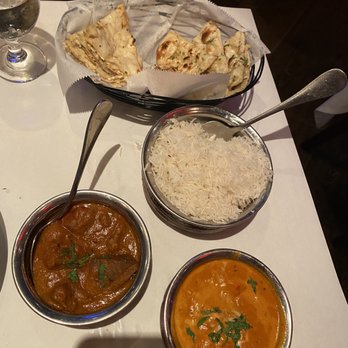 Bombay Darbar - Paneer Naan + Garlic Naan + Basmati Rice + Lamb Roganjosh + Butter Chicken - Indian Near Me - Miami, Florida