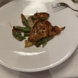 Roasted Chicken Breast with Mushrooms and Parmesan Risotto