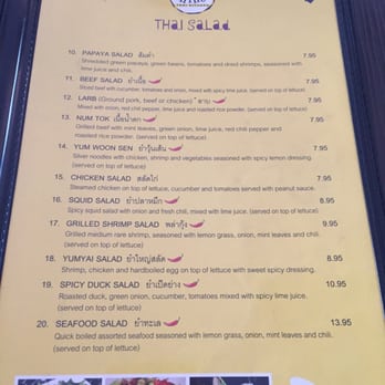 Nine & Nine Thai Kitchen - salad menu - Thai Near Me - Pasadena, California Nine & Nine Thai Kitchen - salad menu - Thai Near Me - Pasadena, California