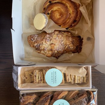Michaeli Bakery - Choc babka, linzer cookies, almond croissant, alfajores, raisin danish. - Bakeries Near Me - New York, New York Michaeli Bakery - Choc babka, linzer cookies, almond croissant, alfajores, raisin danish. - Bakeries Near Me - New York, New York