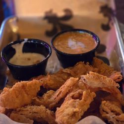 The Grocery Kitchen and Taproom - French Fried onion petals (think blooming onion but way tf better)