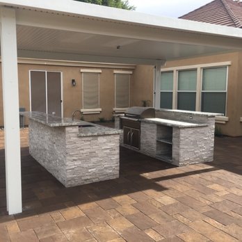 Summit Groudworks, LLC - Outdoor kitchen and Alumawood Pergola (solid roof) - Landscaping Near Me Summit Groudworks, LLC - Outdoor kitchen and Alumawood Pergola (solid roof) - Landscaping Near Me