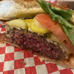 I love a burger that's not cooked to death.