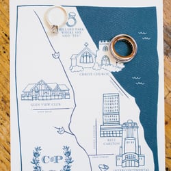 Custom Chicago Wedding Map
