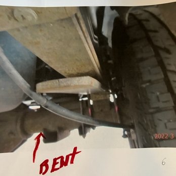 Belton Collision Center - The left front tire rod is broken and clamp loose. Dangerous situation!! - Body Shops Near Me - Belton, Texas