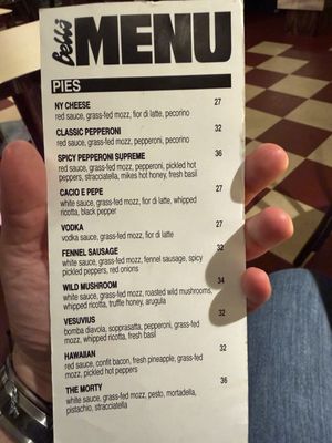Menu photo 1 Belli Pizza Vancouver, BC Menu photo 1 Belli Pizza Vancouver, BC