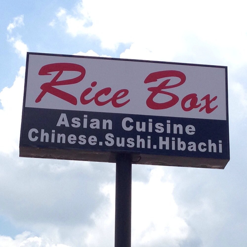 Rice Box - Street sign. - Sushi Bars Near Me - Huntsville, Alabama Rice Box - Street sign. - Sushi Bars Near Me - Huntsville, Alabama