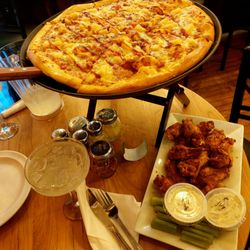 Genesee Pizzeria - Best jerk wings of my life and worst Hawaiian of my life (sickly sweet with bbq sauce instead of red).