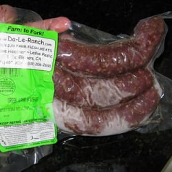 Bonsall Certified Farmer's Market - Greek style fresh lamb sausages from the Bonsall Farmer's Market in Bonsall, CA