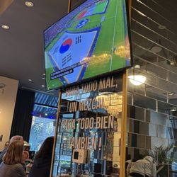 Televisions streaming the World Cup game