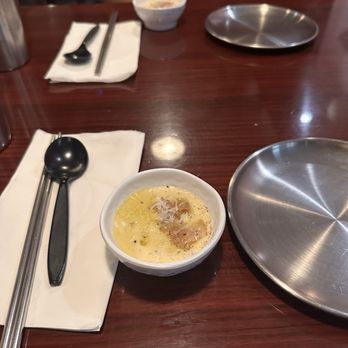 Woowa - leek potato soup! complimentary starter - Korean Near Me - Gardena, California Woowa - leek potato soup! complimentary starter - Korean Near Me - Gardena, California