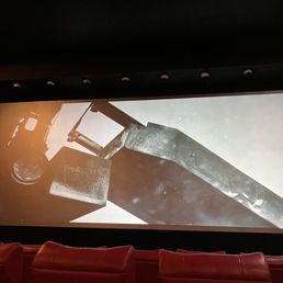 Third row view, theater 2, fine seating. Third row view, theater 2, fine seating.