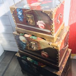 New England Home Furniture Consignment - Wooden chest of 3.