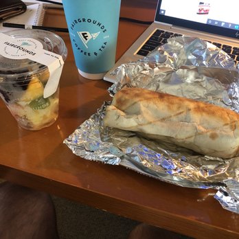 Fairgrounds Coffee and Tea - Breakfast burrito (very good), Americano and fruit - Coffee & Tea Near Me - Chicago, Illinois