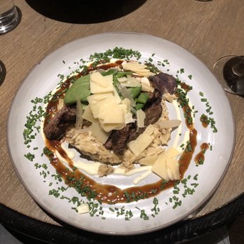 Rouge Bis - Flank Steak with mushroom risotto - Brasseries Near Me - Paris, 75 Rouge Bis - Flank Steak with mushroom risotto - Brasseries Near Me - Paris, 75