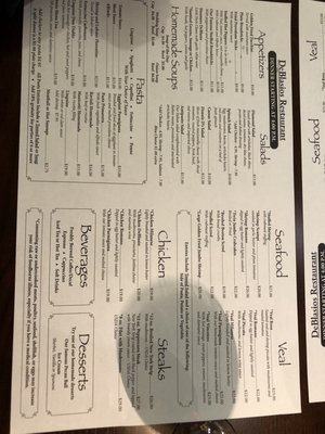 Menu photo 2 DeBlasio's Restaurant Pittsburgh, PA