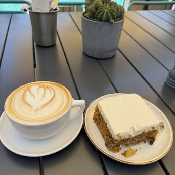 Ollie Vaughn's - chai latte with carrot cake - Sandwiches Near Me - Phoenix, Arizona