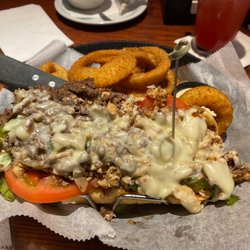 Glory Days Grill - Philly cheesesteak chicken and beef with onions