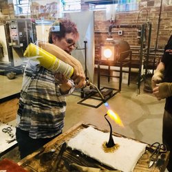 Akron Glass Works - We got to use a blowtorch!