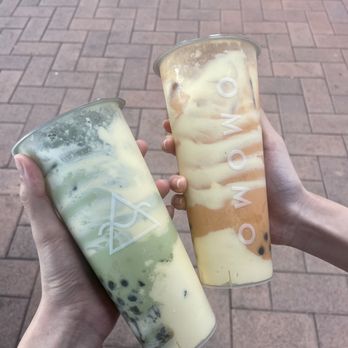 OMOMO Tea Shoppe - oreo brûlée green milk tea and camo thai - Coffee & Tea Near Me - Irvine, California OMOMO Tea Shoppe - oreo brûlée green milk tea and camo thai - Coffee & Tea Near Me - Irvine, California