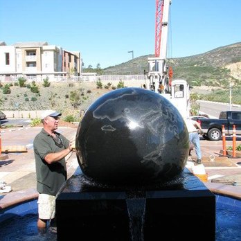 5 Elements Fire & Waterscapes - a man standing in front of a water fountain - Landscape Architects or Designers Near Me - Santee, California