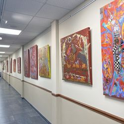 Sid Jacobson JCC - Current art exhibit. Always paintings or photos by local people, including members, in the hallways.