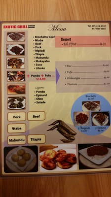 Menu photo 6 Exotic Grill African Cuisine Euless, TX