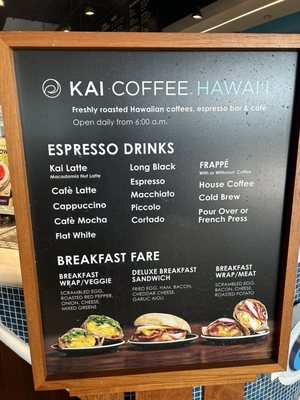 Menu photo 3 Kai Coffee Honolulu, HI