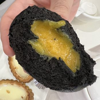 Chef Tony - Inside of egg yolk bun - Dim Sum Near Me - Richmond, British Columbia Chef Tony - Inside of egg yolk bun - Dim Sum Near Me - Richmond, British Columbia