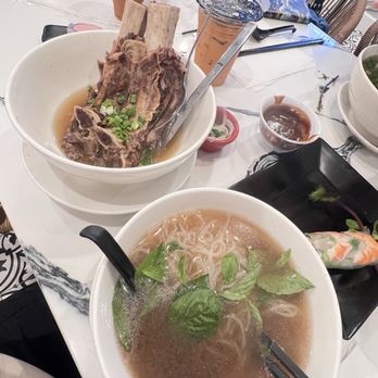 Pho Lovers 4 - Short Rib bone pho and Shrimp spring roll - Vietnamese Near Me - Rowland Heights, California