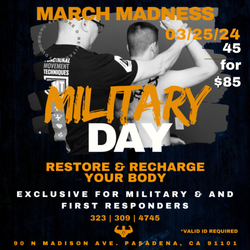 Integrative Fit Wellness - Save the Date: 3/25/24

MILITARY DAY

LAST DAY SPECIAL!