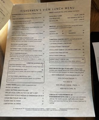 Menu photo 4 Fishermen's View Sandwich, MA Menu photo 4 Fishermen's View Sandwich, MA