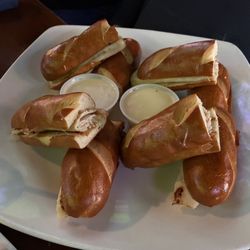 The Whistle Sports Bar & Grill - Mini Turkey O'Tooles pretty tasty little appetizer that my wife eats as a meal. The honey mustard dipping sauce really pulls it together.