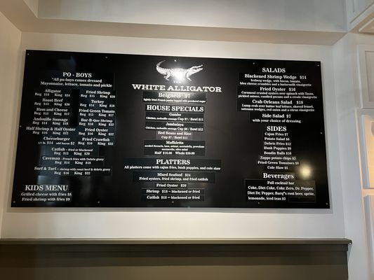 Menu photo 6 The White Alligator Franklin, TN
