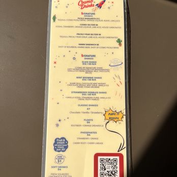 Cosmo Burger XR - Drink menu - Cocktail Bars Near Me - Kansas City, Missouri