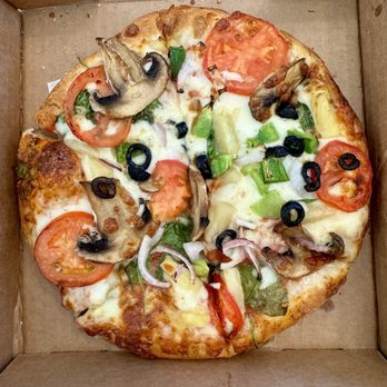 Angelo's Pizza - Mini Veggie Pizza. - Pizza Near Me - Buxton, North Carolina