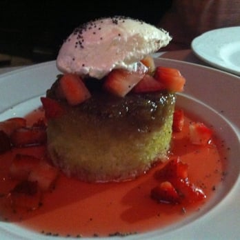 The Cavalier - Steamed Pudding (Strawberry, Rhubarb, Whipped Crème Fraiche, Poppy, $9) - New American Near Me - San Francisco, California