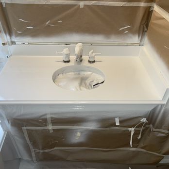 Lara Refinishing - Master bathroom sink (his). - Refinishing Services Near Me