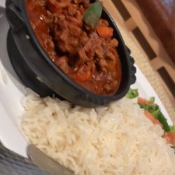 Emma Habesha Restaurant - I had the Awaze tibbs with rice.