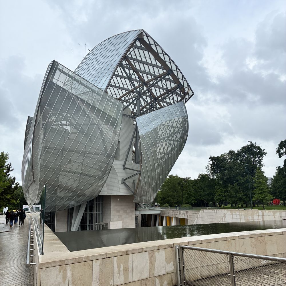 Fondation Louis Vuitton - 1 view of the exterior of the Frank Gehry-designed building - Art Galleries Near Me - Paris, 75