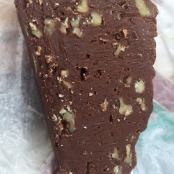 Fudgery - Chocolate fudge with nuts.